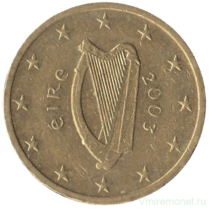 Монета. Ирландия. 10 центов 2003 год.   Монета. Ирландия. 10 центов 2003 год.