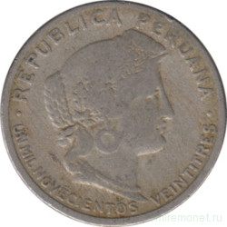 Монета. Перу. 5 сентаво 1923 год.