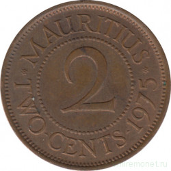 Монета. Маврикий. 2 цента 1975 год.