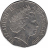 Монета. Австралия. 50 центов 2010 год. ав.