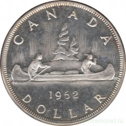 Монета. Канада. 1 доллар 1962 год.