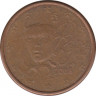 Монета. Франция. 1 цент 2008 год. ав.