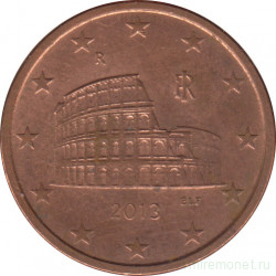 Монета. Италия. 5 центов 2013 год.