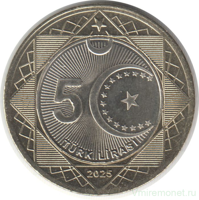 Монета. Турция. 5 лир 2025 год.