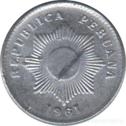 Монета. Перу. 1 сентаво 1961 год.