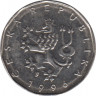 Монета. Чехия. 2 крон 1996 год. ав.