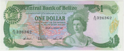 Банкнота. Белиз. 1 доллар 1987 год. Тип 46c.