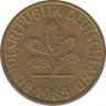 Монета. ФРГ. 10 пфеннигов 1985 год. Монетный двор - Штутгарт (F). ав.