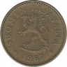 Аверс. Монета. Финляндия. 10 пенни 1967 год.