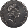 Монета. Фиджи. 1 доллар 2002 год. 50 лет коронации Елизаветы II. рев.