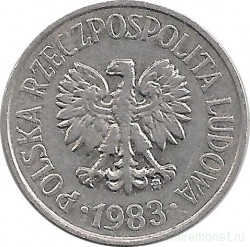 Монета. Польша. 20 грошей 1983 год. 