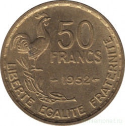 Монета. Франция. 50 франков 1952 год. Монетный двор - Париж.