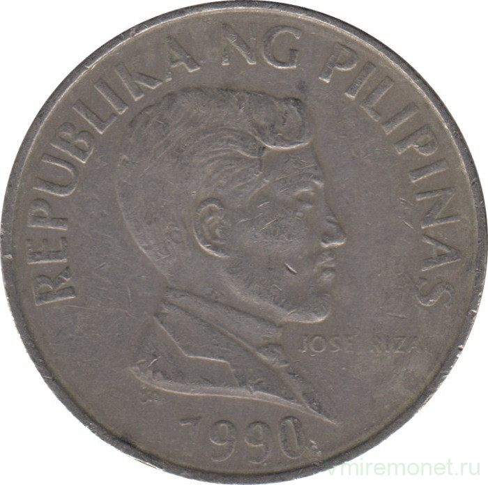 Монета. Филиппины. 1 песо 1990 год.