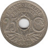 Монета. Франция. 25 сантимов 1938 год. ав.