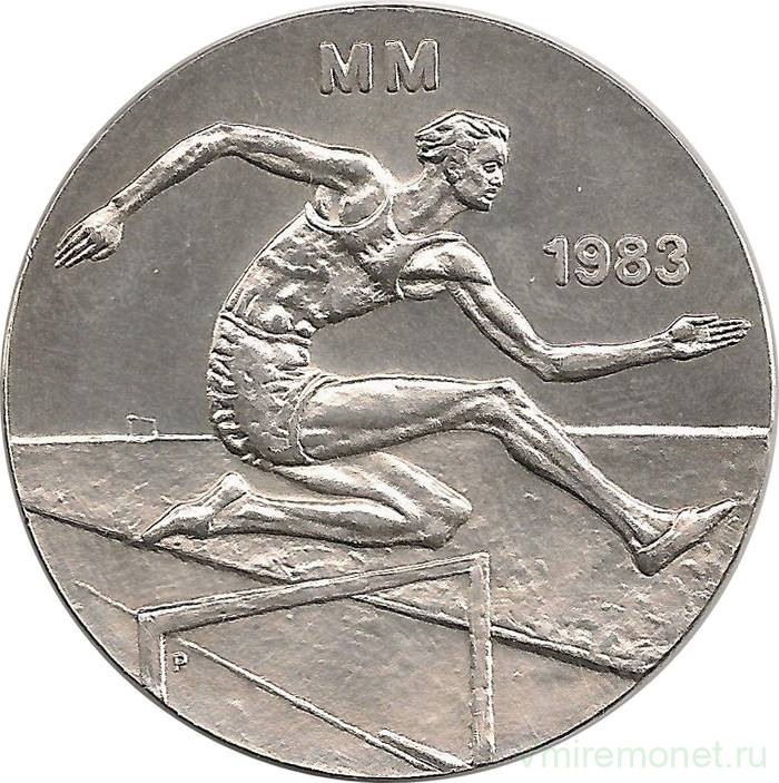 Монета. Финляндия. 50 марок 1983 год. 1-ый Чемпионат мира по лёгкой атлетике. Ag