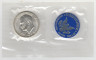 Монета. США. 1 доллар 1973 год. Монетный двор S. Серебро. В конверте, с жетоном. ав.