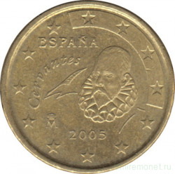 Монета. Испания. 10 центов 2005 год.