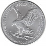 Монета. США. 1 доллар 2024 год. Шагающая свобода, орел с дубовой веткой.
