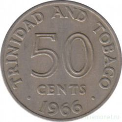 Монета. Тринидад и Тобаго. 50 центов 1966 год.