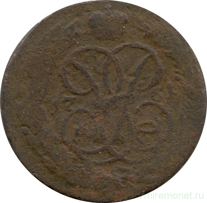 Монета. Россия. 1 копейка 1761 год.