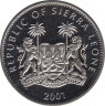 Монета. Сьерра-Леоне. 1 доллар 2001 год. Год Змеи. рев.