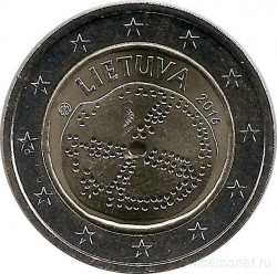 Монета. Литва. 2 евро 2016 год. Балтийская культура.