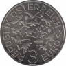 Монета. Австрия. 3 евро 2021 год. Дейноних. рев.