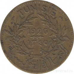 Монета. Тунис. 1 франк 1926 (1345) год.