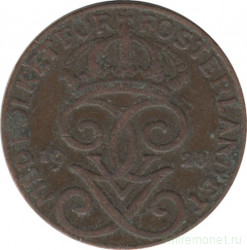 Монета. Швеция. 1 эре 1928 год.