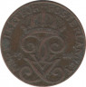 Аверс. Монета. Швеция. 1 эре 1928 год.