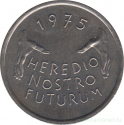Монета. Швейцария. 5 франков 1975 год. Защита памятников.