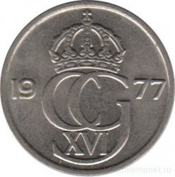 Монета. Швеция. 50 эре 1977 год. 