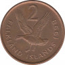 Монета. Фолклендские острова. 2 пенса 1998 год. ав.