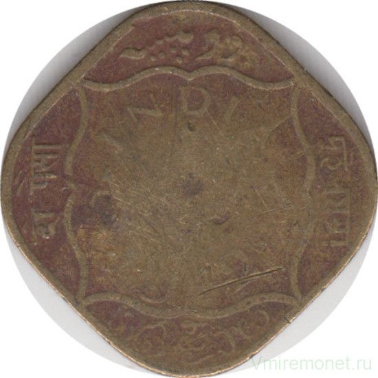 Монета. Индия. 1/2 анны 1942 год.