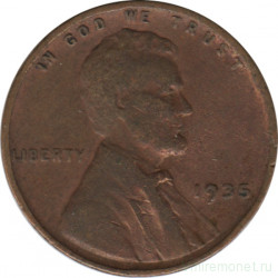 Монета. США. 1 цент 1935 год.