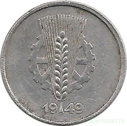 Монета. ГДР. 1 пфенниг 1949 год (А).