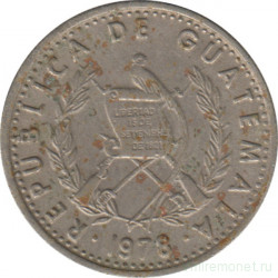 Монета. Гватемала. 10 сентаво 1978 год.