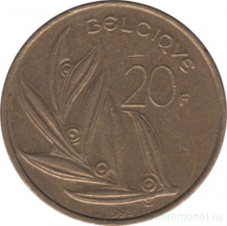 Монета. Бельгия. 20 франков 1993 год. BELGIQUE.