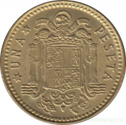 Монета. Испания. 1 песета 1976 (1975) год.