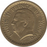 Монета. Монако. 1 франк 1945 год. ав.