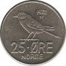  Монета. Норвегия. 25 эре 1972 год. ав.