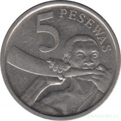 Монета. Гана. 5 песев 2007 год.