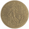 Монета. Франция. 50 центов 2000 год.