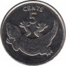 Монета. Кирибати. 5 центов 1979 год. (магнитная).т ав