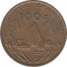 Монета. Французская Полинезия. 100 франков 2003 год. рев.