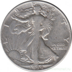 Монета. США. 50 центов 1944 год. Шагающая свобода.