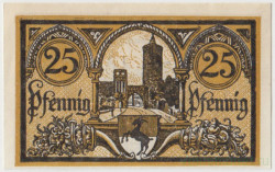 Бона. Нотгельд. Германия. Город Ютербог. 25 пфеннигов 1920 год. Вариант 663.1.1.