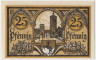 Бона. Нотгельд. Германия. Город Ютербог. 25 пфеннигов 1920 год. Вариант 663.1.1. рев.