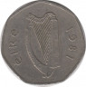 Монета. Ирландия. 50 пенсов 1981 год. ав.
