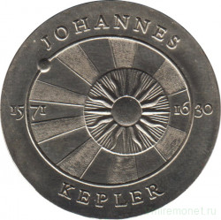 Монета. ГДР. 5 марок 1971 год. 400 лет со дня рождения Иогана Кеплера.